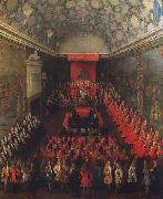 Peter Tillemans Queen Anne addressing the House of Lords oil on canvas